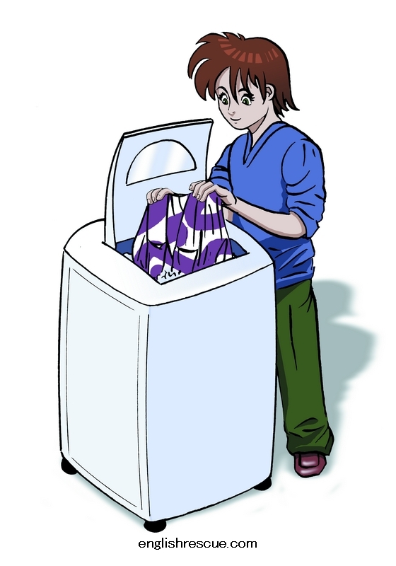 wash the clothes